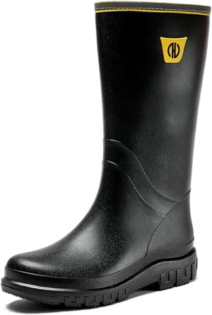 Rojeam Mens Rain Boots Waterproof Garden Shoes Rain Shoes