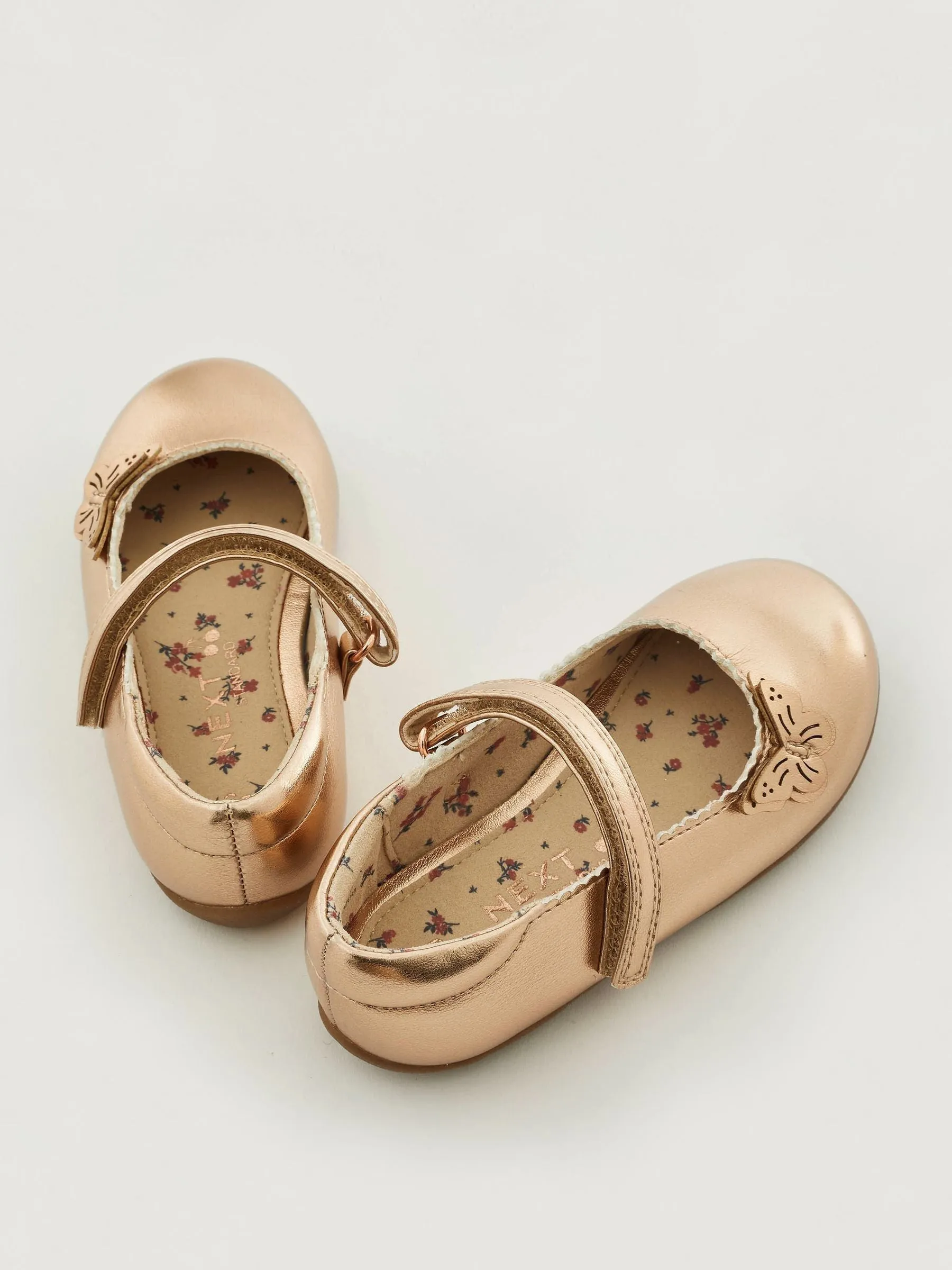 Rose Gold Wide Fit (G) Butterfly Mary Jane Shoes