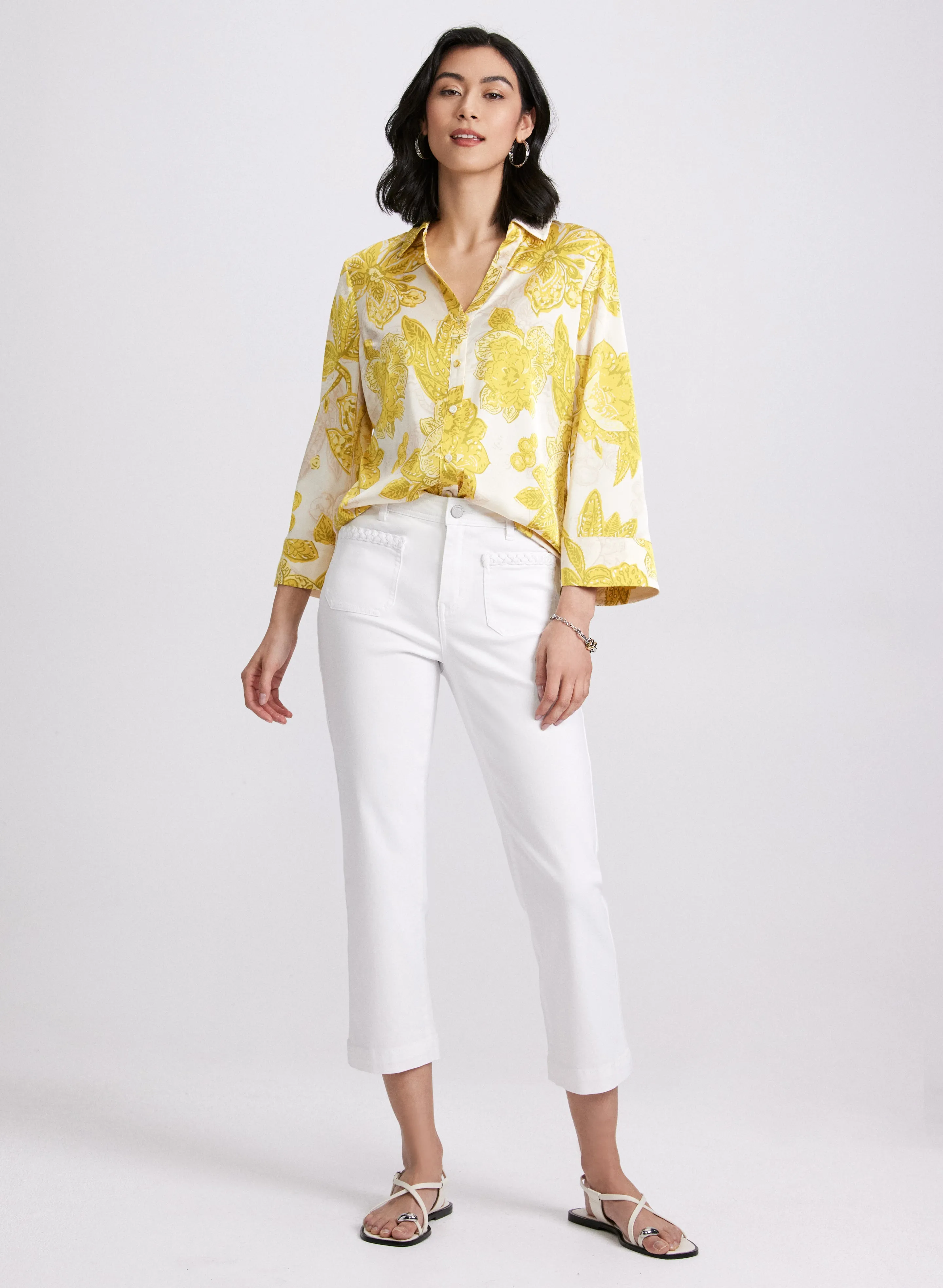 Satin Floral Blouse
