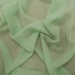 Silk Georgette Chiffon Fabric 54" Mint Green Solid 10mm 100% Silk