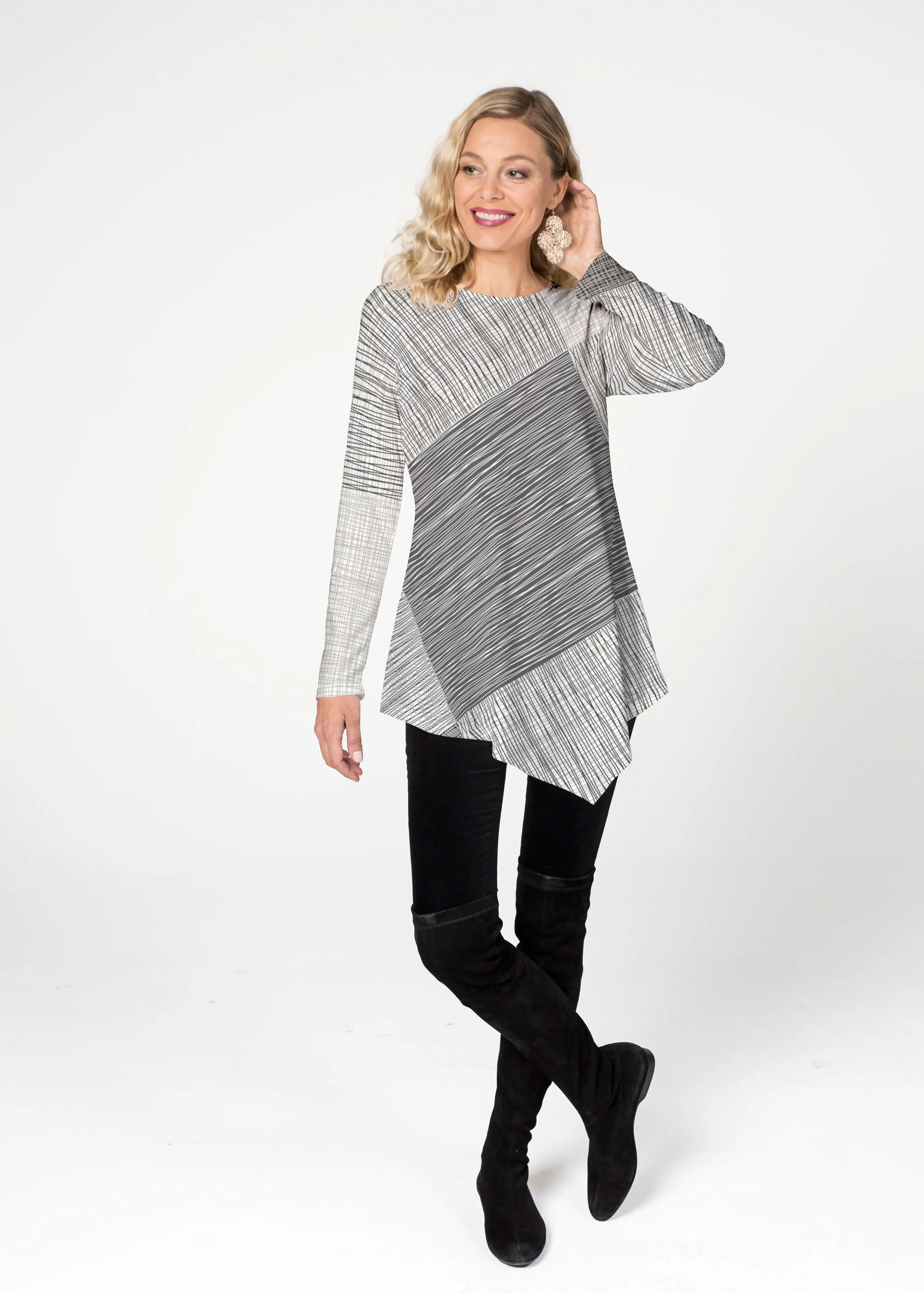 Sketch (14205) ~ Asymmetrical French Terry Tunic