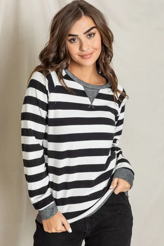 Stripe V- Stich Tunic