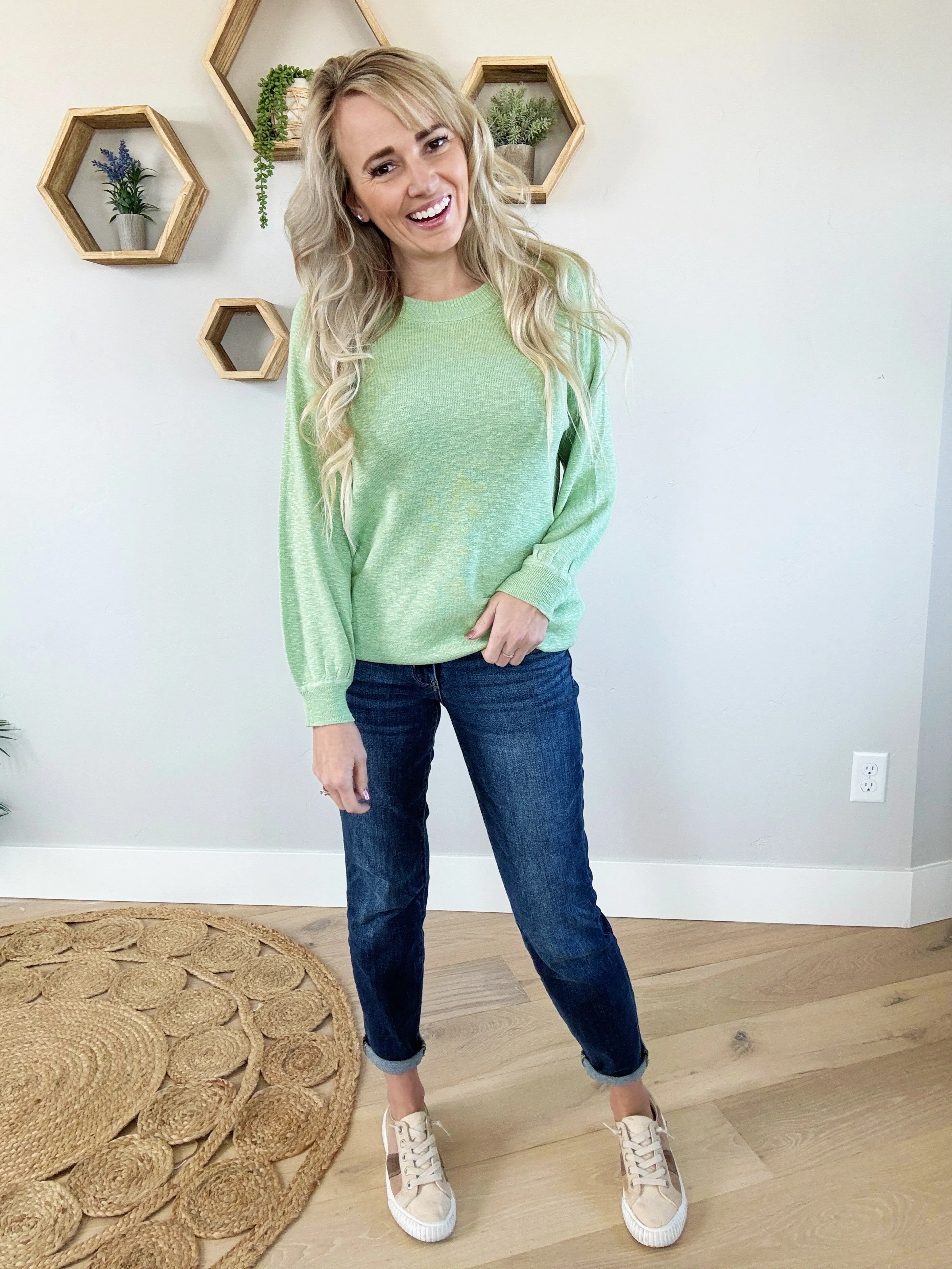 The Bailey Sweater in Sprout