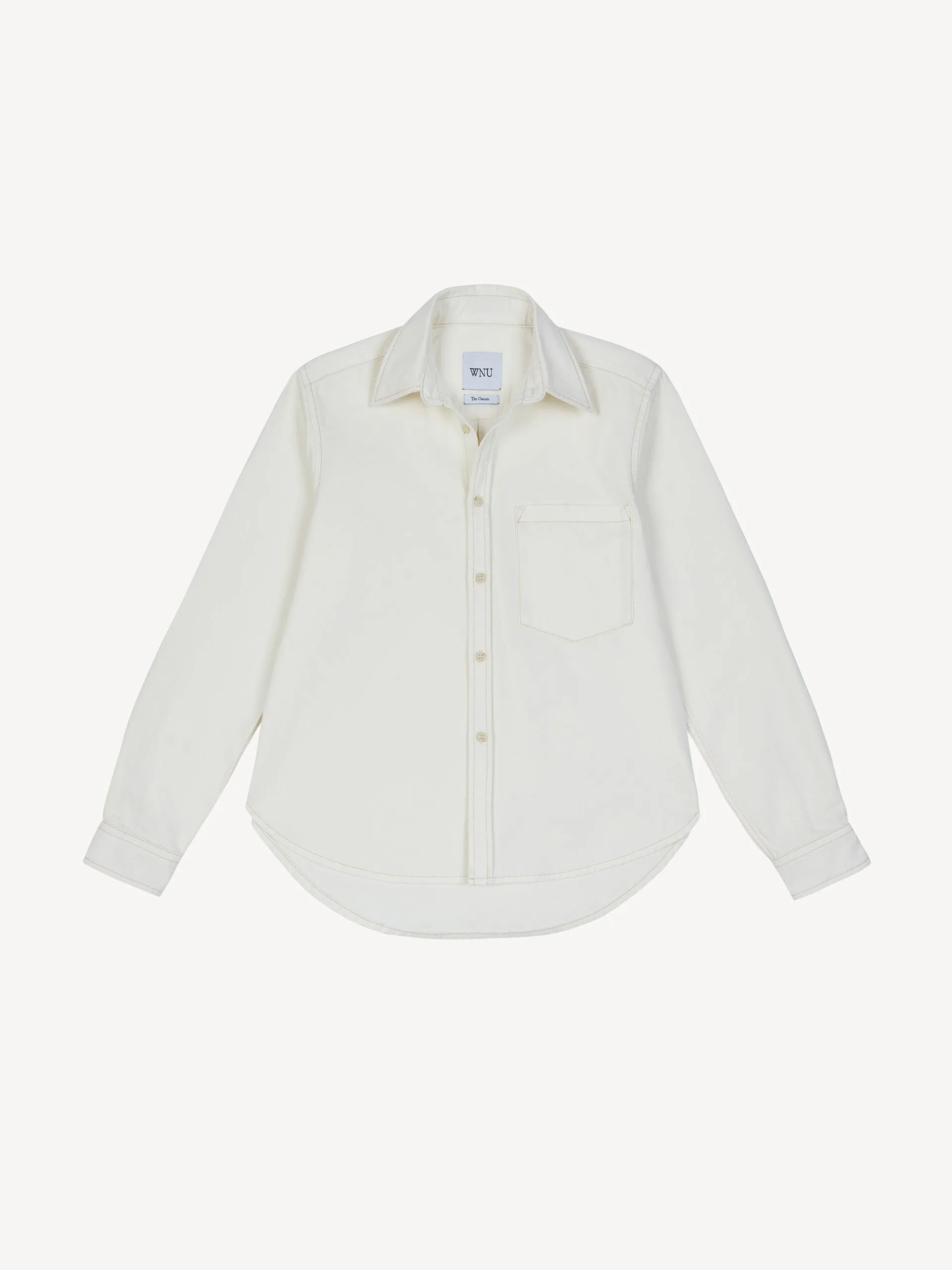 The Classic denim off-white shirt