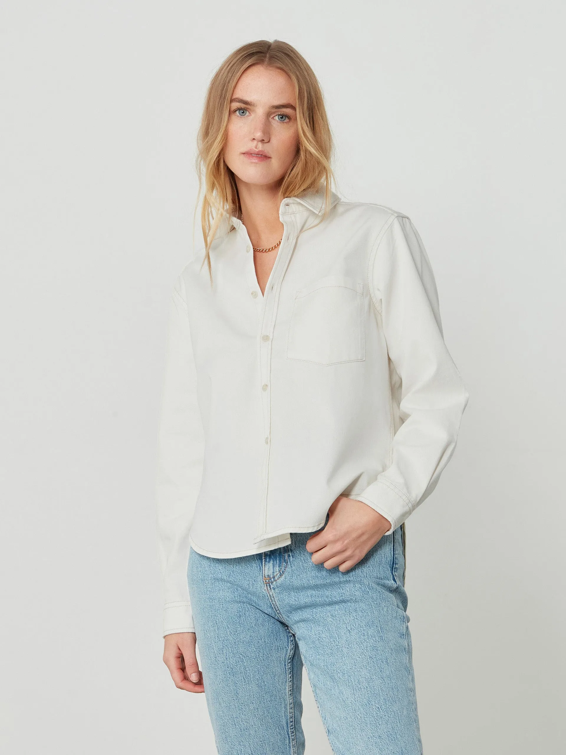 The Classic denim off-white shirt