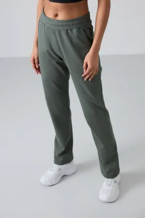 TMY Haki High Waist Pocketed Comfort Fit Classic Leg Women's Sweatpants - 94584 - Carpentersville