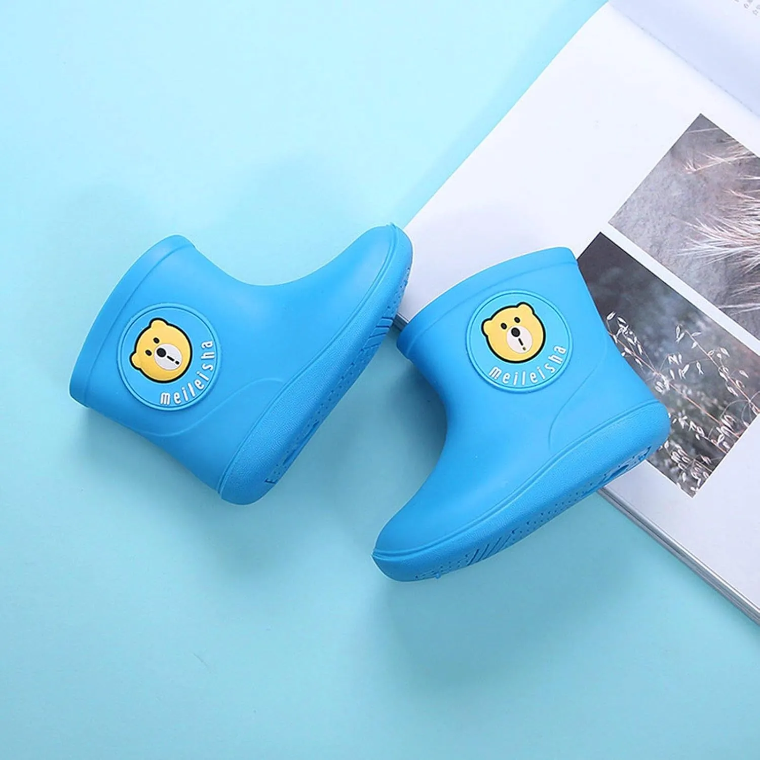 Unisex Child Classic Rain Boots Baby Rain Boots Infant Cartoon Boys Girls Rubber Waterproof Rain Shoes 1-6 Years Old