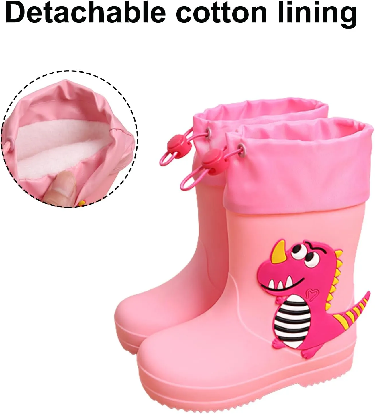Unisex Kids Rain Boots Waterproof Rubber Kids Rain Boots for Girls and Boys Rubber Rain Boots for Children