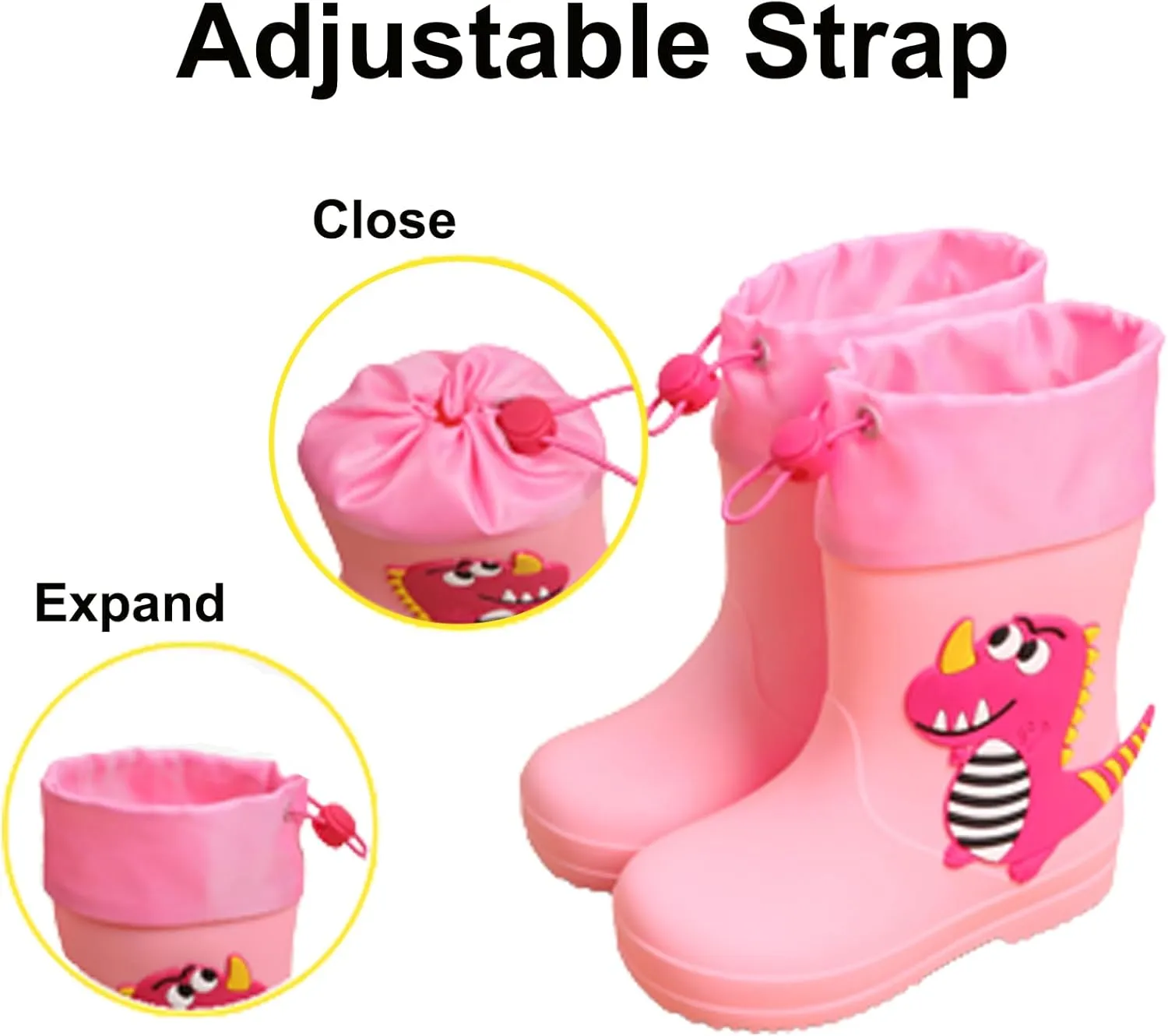 Unisex Kids Rain Boots Waterproof Rubber Kids Rain Boots for Girls and Boys Rubber Rain Boots for Children