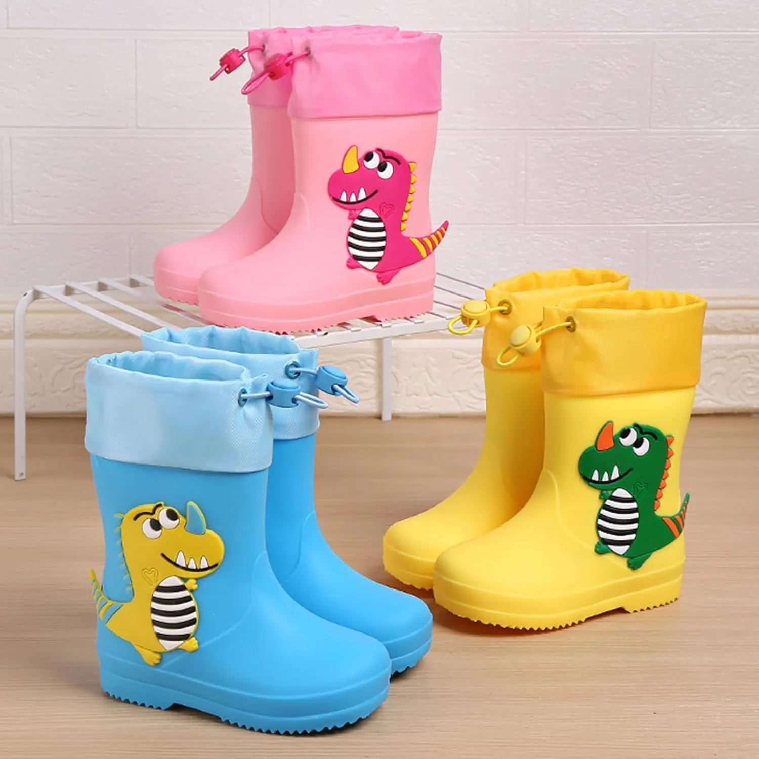 Unisex Kids Rain Boots Waterproof Rubber Kids Rain Boots for Girls and Boys Rubber Rain Boots for Children
