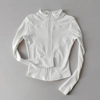 Warm Zip-Up Yoga Jacket for Women