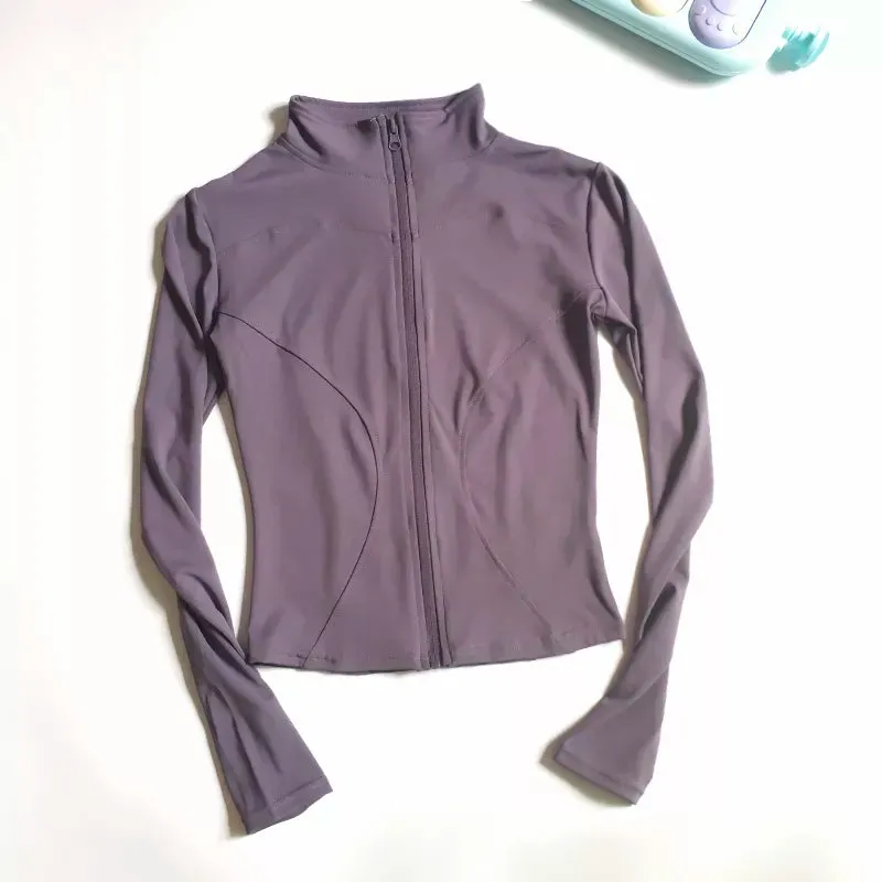 Warm Zip-Up Yoga Jacket for Women