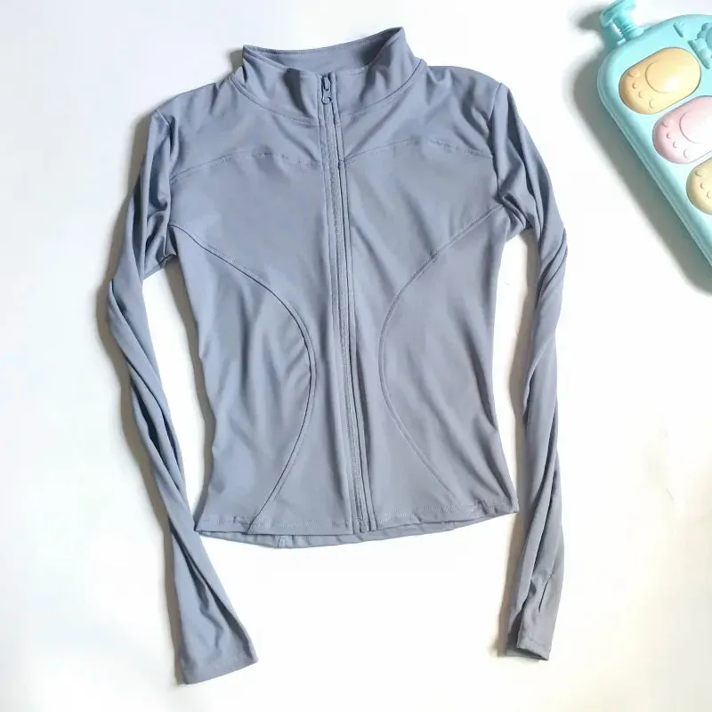 Warm Zip-Up Yoga Jacket for Women