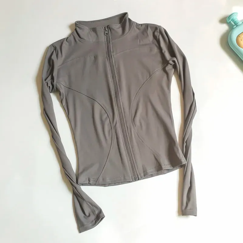 Warm Zip-Up Yoga Jacket for Women