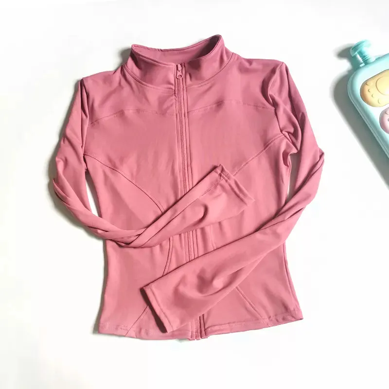 Warm Zip-Up Yoga Jacket for Women
