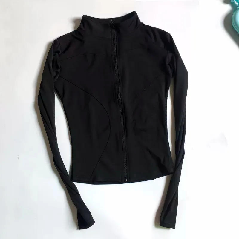 Warm Zip-Up Yoga Jacket for Women