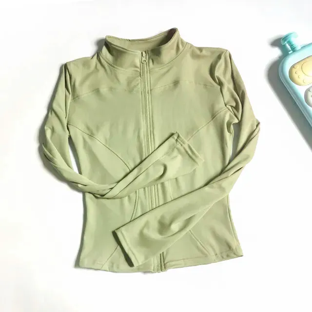 Warm Zip-Up Yoga Jacket for Women