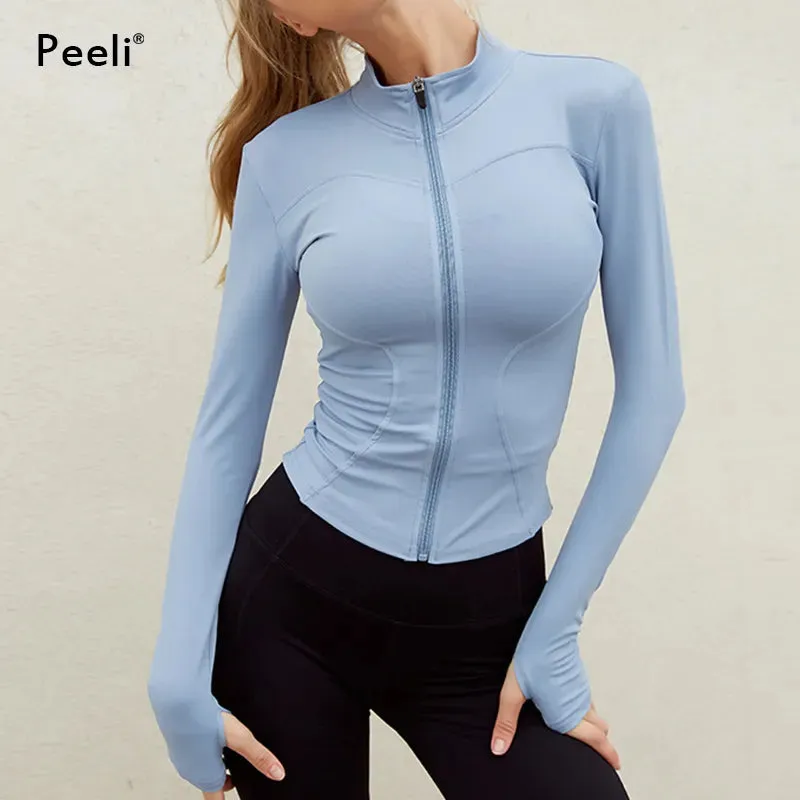 Warm Zip-Up Yoga Jacket for Women