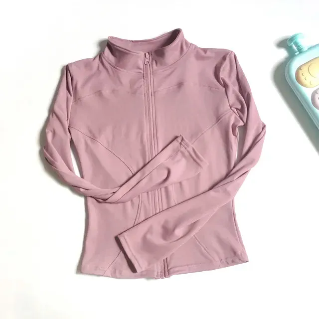 Warm Zip-Up Yoga Jacket for Women