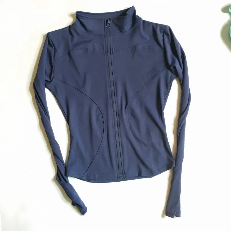 Warm Zip-Up Yoga Jacket for Women