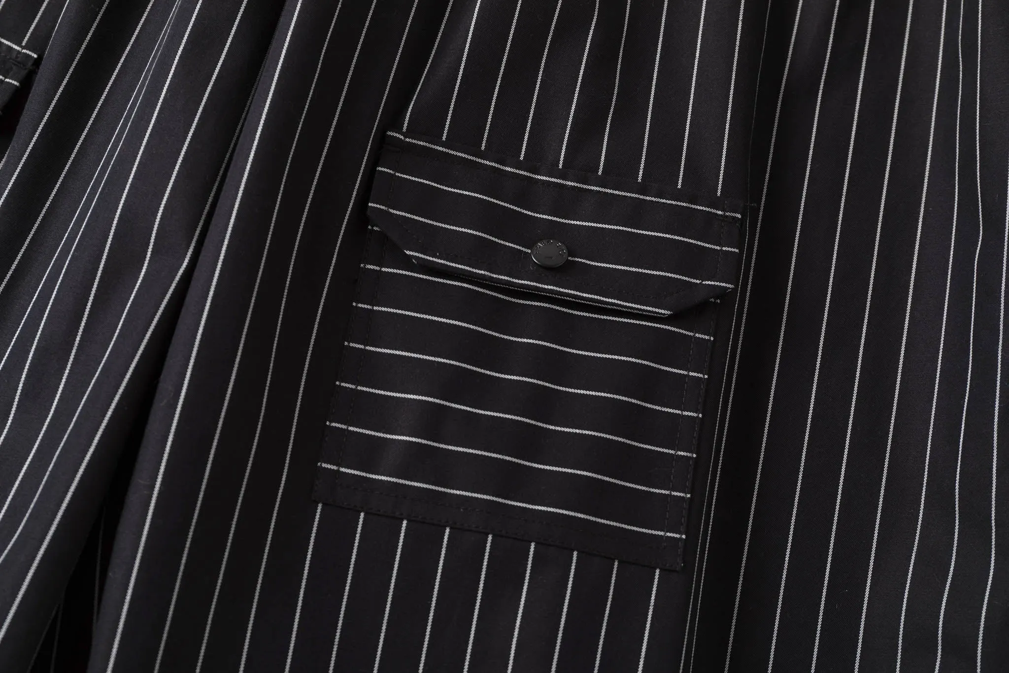 Wide Leg Yemi Pants - Black Pinstripe