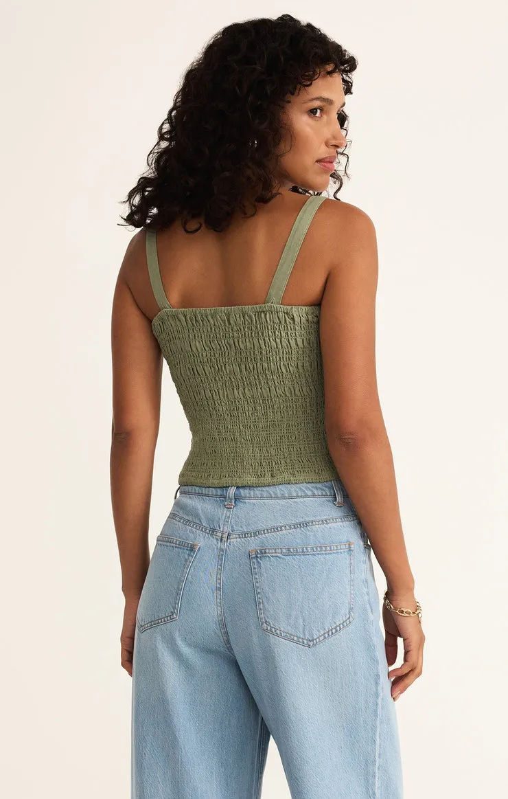 Z SUPPLY Amelie Smocked Linen Tank